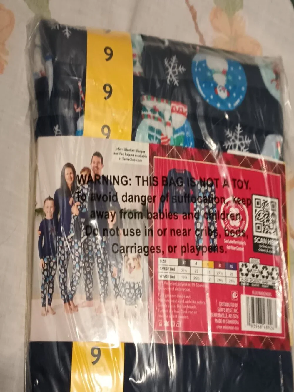 NEW Member's Mark Kids Holiday Pajama Sets Blue 6